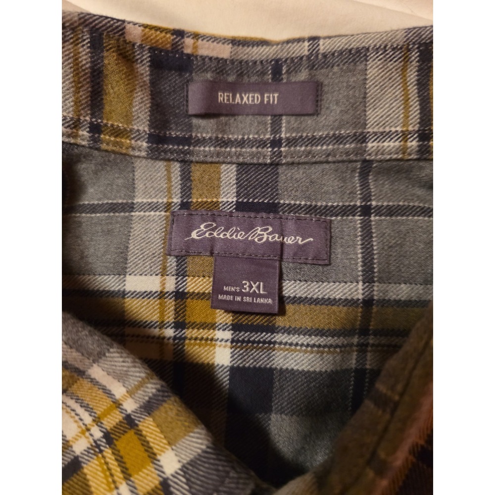eddie bauer flannel shirt mens xxl - Picture 7 of 8